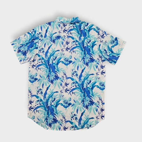 NWT Columbia Rapid Rivers Printed Short Sleeve Shirt Hawaiian Palm Blue Small - Picture 11 of 11